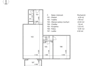 Prodej bytu 2+kk, Jihlava, Lužická, 53 m2