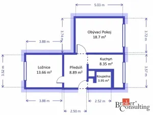 Pronájem bytu 2+1, Plzeň - Skvrňany, Křimická, 52 m2