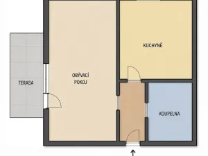 Prodej bytu 1+1, Trutnov - Poříčí, Voletinská, 43 m2