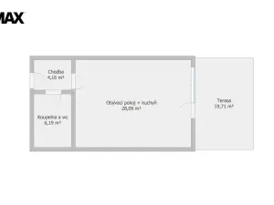 Pronájem bytu 1+kk, Třebíč - Nové Město, Modřínová, 38 m2