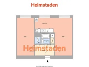 Pronájem bytu 2+kk, Ostrava - Poruba, Nálepkova, 51 m2