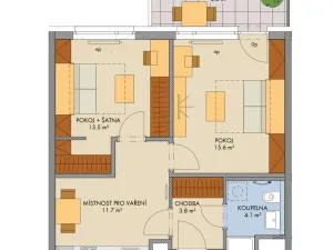 Prodej bytu 2+1, Praha - Hlubočepy, Gollové, 51 m2