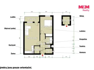Prodej bytu 2+kk, Praha - Michle, V dolině, 54 m2