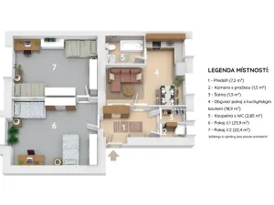 Pronájem bytu 3+kk, Brno - Zábrdovice, Šámalova, 75 m2
