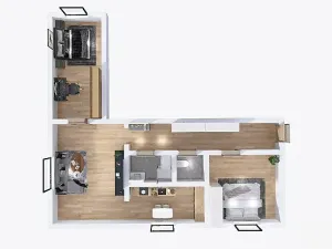 Prodej bytu 3+1, Kašperské Hory, Vimperská, 72 m2