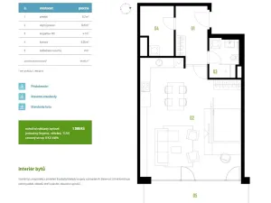 Pronájem bytu 2+kk, Hradec Králové, Pálenecká, 60 m2