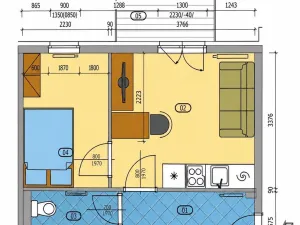 Pronájem bytu 2+kk, Hrochův Týnec, Nádražní, 34 m2