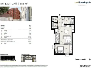 Pronájem bytu 2+kk, Praha - Staré Město, U milosrdných, 55 m2