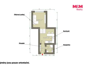 Pronájem bytu 1+1, Kozolupy, 32 m2
