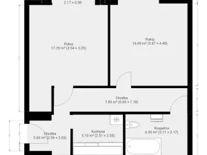 Pronájem bytu 2+1, Brno, Střední, 57 m2