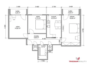 Prodej bytu 3+1, Hradec Králové - Nový Hradec Králové, K Hvězdárně, 77 m2