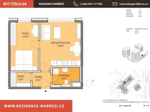 Prodej bytu 2+kk, Liberec - Liberec III-Jeřáb, U Nisy, 49 m2
