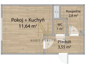 Pronájem bytu 1+kk, Plzeň, Čermákova, 22 m2