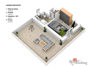 Prodej bytu 1+kk, Pardubice - Zelené Předměstí, Sukova třída, 59 m2