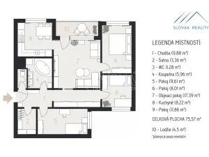 Prodej bytu 4+1, Ostrava - Výškovice, 80 m2
