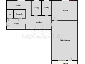 Prodej bytu 4+1, České Budějovice - České Budějovice 2, N. Frýda, 78 m2