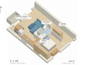 Prodej bytu 2+kk, Milešovice, 65 m2