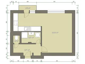Prodej bytu 1+kk, Brno, Křídlovická, 35 m2