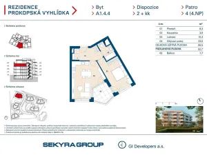 Prodej bytu 2+kk, Praha - Jinonice, Radlická, 50 m2