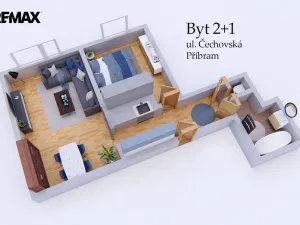 Prodej bytu 2+kk, Příbram - Příbram VIII, Čechovská, 44 m2