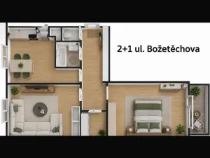 Prodej bytu 2+1, Brno, Božetěchova, 64 m2