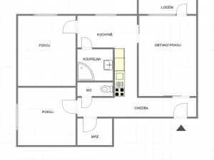 Prodej bytu 3+1, Uherský Brod, Osvoboditelů, 70 m2