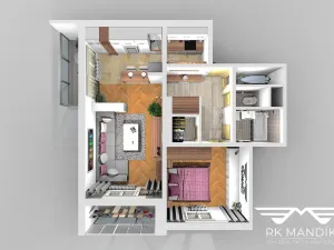 Pronájem bytu 2+kk, Praha - Košíře, Hillebrantova, 55 m2