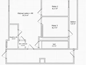 Prodej apartmánu, Zlatá Olešnice, 55 m2