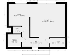 Pronájem bytu 1+1, Praha - Zbraslav, Tunelářů, 47 m2