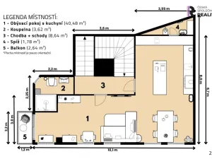 Prodej atypického bytu, Praha - Radotín, Ametystová, 116 m2