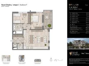 Prodej bytu 3+kk, Praha - Dolní Chabry, Podhorská, 83 m2