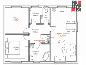 Prodej rodinného domu, Žiželice, Pod Vinicí, 72 m2