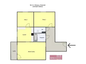 Pronájem bytu 3+1, Olomouc, Pionýrská, 60 m2