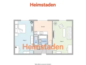 Pronájem bytu 2+1, Karviná - Nové Město, Sokolovská, 49 m2