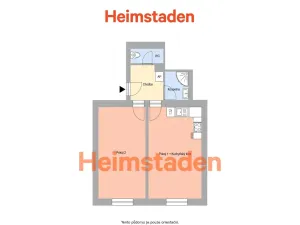 Pronájem bytu 2+kk, Ostrava - Moravská Ostrava, Veleslavínova, 51 m2