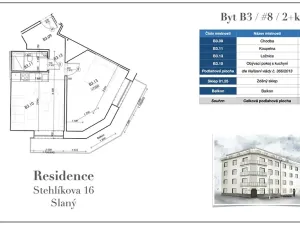 Prodej bytu 2+kk, Slaný, Stehlíkova, 54 m2
