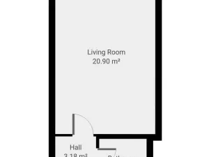 Pronájem bytu 1+kk, Praha - Vysočany, Paříkova, 29 m2