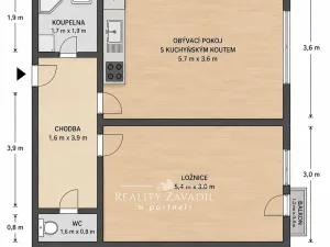 Pronájem bytu 2+kk, Praha - Žižkov, Biskupcova, 47 m2