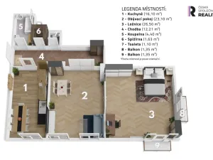 Prodej bytu 2+1, Praha - Vinohrady, Římská, 87 m2