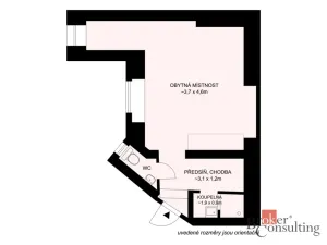 Prodej bytu 1+kk, Písek - Budějovické Předměstí, Mírové nám., 28 m2