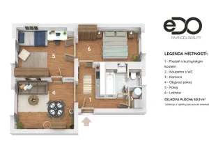 Prodej bytu 3+kk, Praha - Uhříněves, V bytovkách, 50 m2