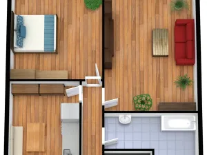 Pronájem bytu 2+1, Kunratice u Cvikova, 59 m2