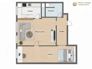 Prodej bytu 2+1, Hanušovice, Na Holbě, 45 m2