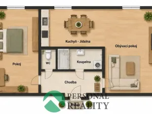 Prodej bytu 2+kk, Bernartice, 53 m2