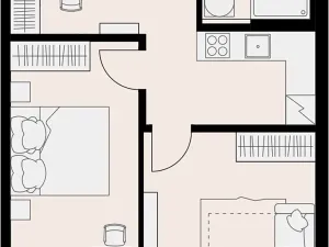 Pronájem bytu 2+kk, Praha - Hlubočepy, Vítové, 53 m2