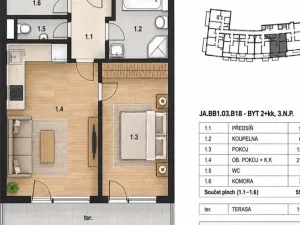 Pronájem bytu 2+kk, Praha - Hostavice, Holenská, 55 m2