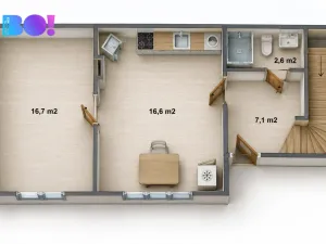 Pronájem rodinného domu, Hošťálková, 100 m2