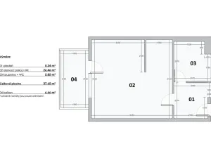 Prodej bytu 1+kk, Praha - Modřany, Soukalova, 38 m2