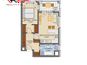Prodej bytu 2+kk, Praha, Drnovská, 54 m2
