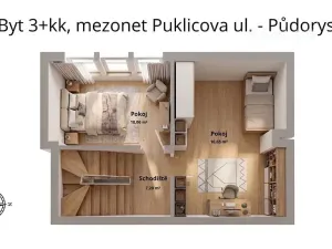 Prodej bytu 3+kk, České Budějovice, Puklicova, 88 m2